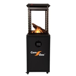 Fireplace-type patio heater