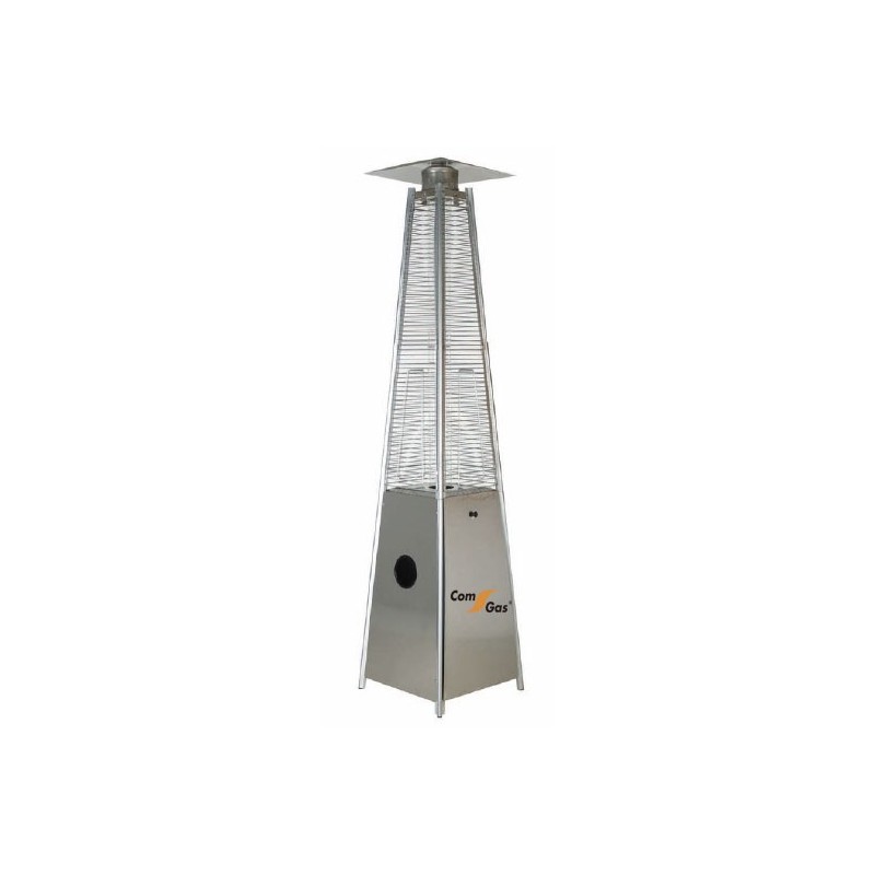 Patio heater pyramid. Silver color