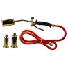 Kit including welding torch with handgrip, 1,5 m joined hose, and 3 nozzles of 20 , 30 and 45 mm.