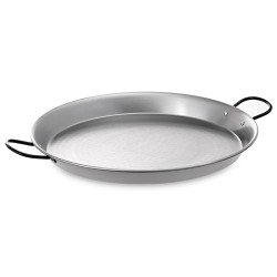 ø 42 cm Polished Steel Paella Pan . 10 people