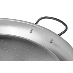 ø 42 cm Polished Steel Paella Pan . 10 people