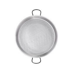 ø 42 cm Polished Steel Paella Pan . 10 people