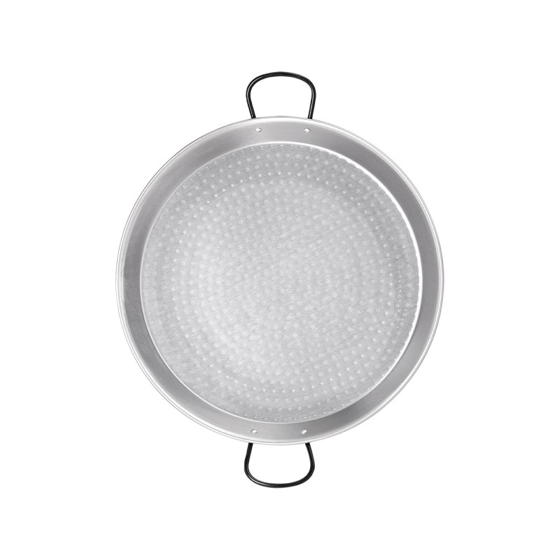 ø 42 cm Polished Steel Paella Pan . 10 people