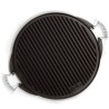 52 cm Cast Iron Reversible Griddle . Round griddle.