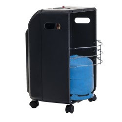 Infrared radiant gas heater for camping-gaz bottle.