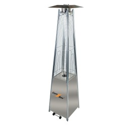 Patio heater pyramid. Silver color