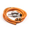 Kit Blister including:  1.5 meters. gas Hose + regulator blue bottle +2 hose clamps