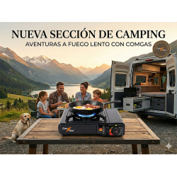 Cocina compacta con cartucho de gas incorporado ( No incluido)