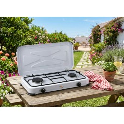 Cuina a gas 2 focs amb tapa.